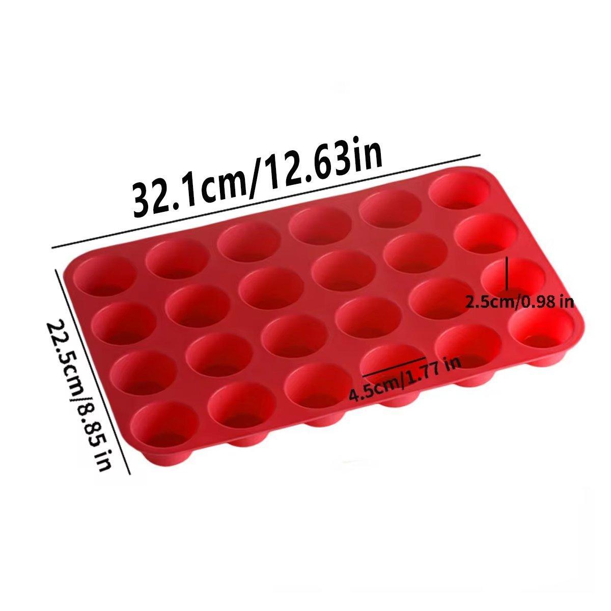 2pcs 24 Hole Round Silicone Cake Baking Pan DIY Baking Mold for Easy Cake Making