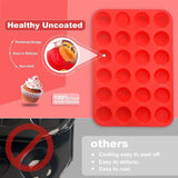 2pcs 24 Hole Round Silicone Cake Baking Pan DIY Baking Mold for Easy Cake Making - 45-Degree Angle