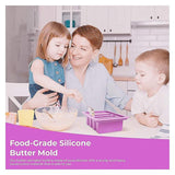 Silicone Butter Mould Nonstick Paste Mould Reusable Baking Tool for Kitchen Use - Top-Down View