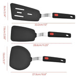 3PCS Silicone Spatula Kitchenware Silicone Cooking Spatula Kitchen Tool Set - Side View