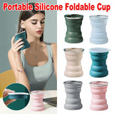 Silicone Folding Travel Mug Portable Retractable Collapsible Mug Outdoor Camping - Sakura Pink