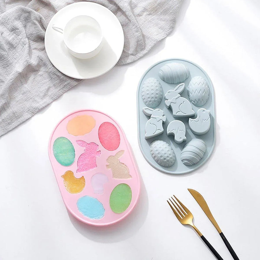 2-Piece Easter Egg and Rabbit Mould Set
