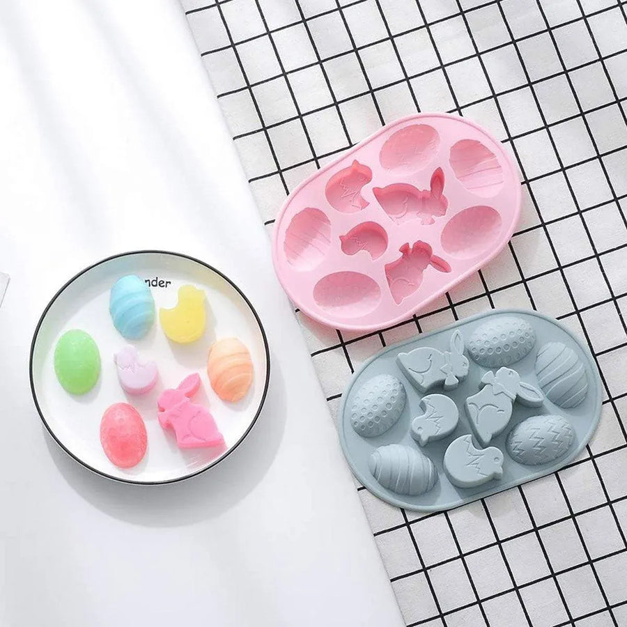 2-Piece Easter Egg and Rabbit Mould Set