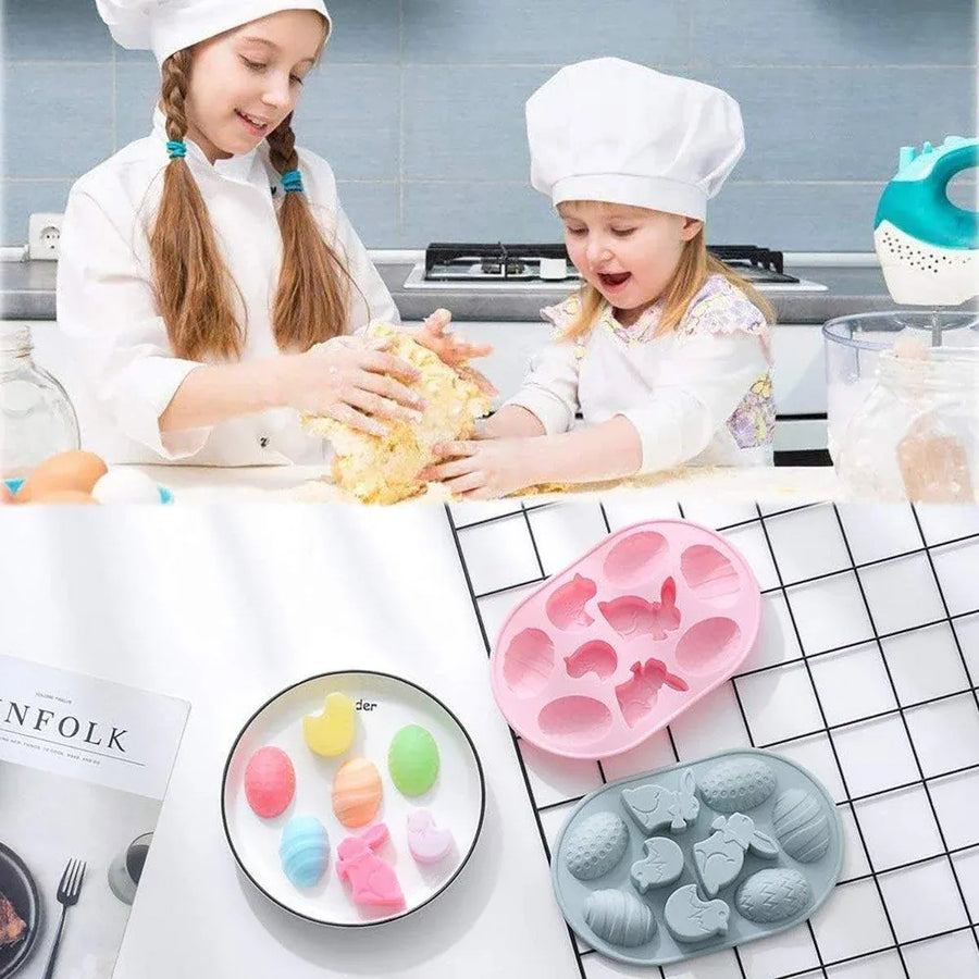 2-Piece Easter Egg and Rabbit Mould Set