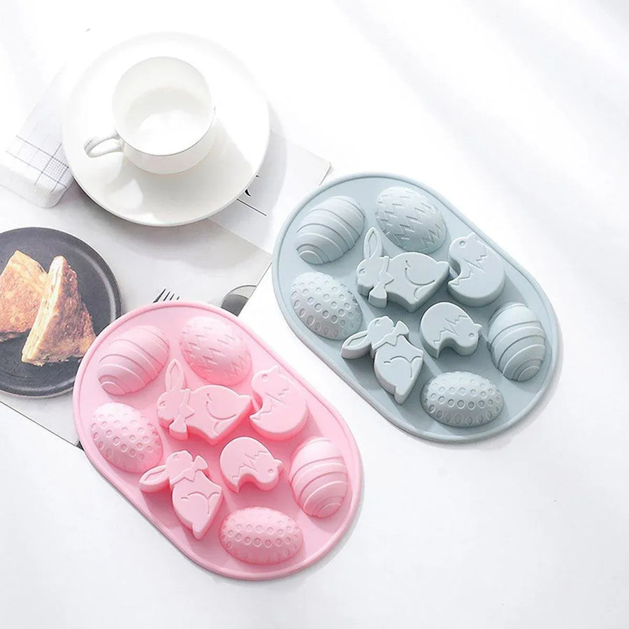 2-Piece Easter Egg and Rabbit Mould Set