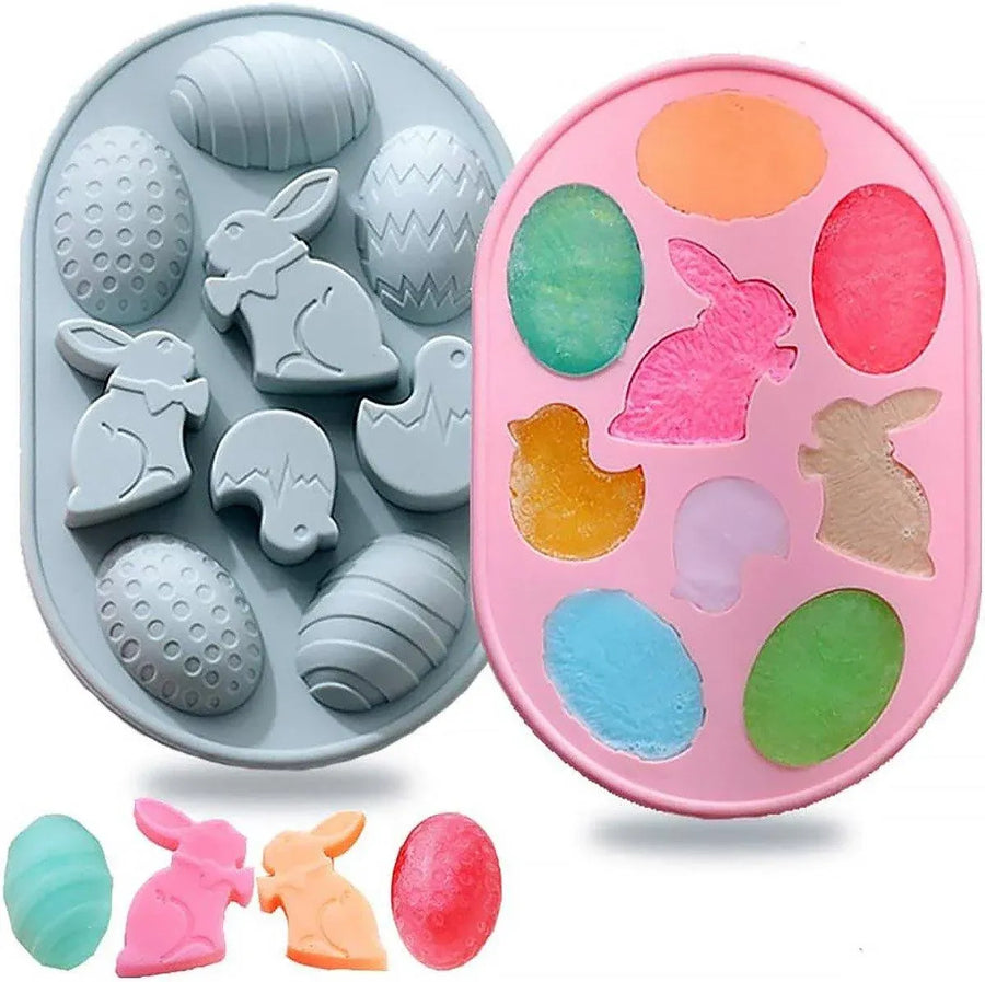 2-Piece Easter Egg and Rabbit Mould Set