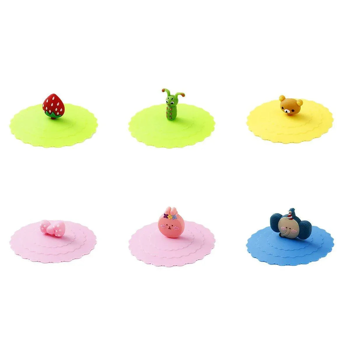 6PCS Silicone Tea Cup Lids Leak Proof Dustproof Universal Drink Covers for Mugs
