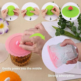 6PCS Silicone Tea Cup Lids Leak Proof Dustproof Universal Drink Covers for Mugs - Rear View