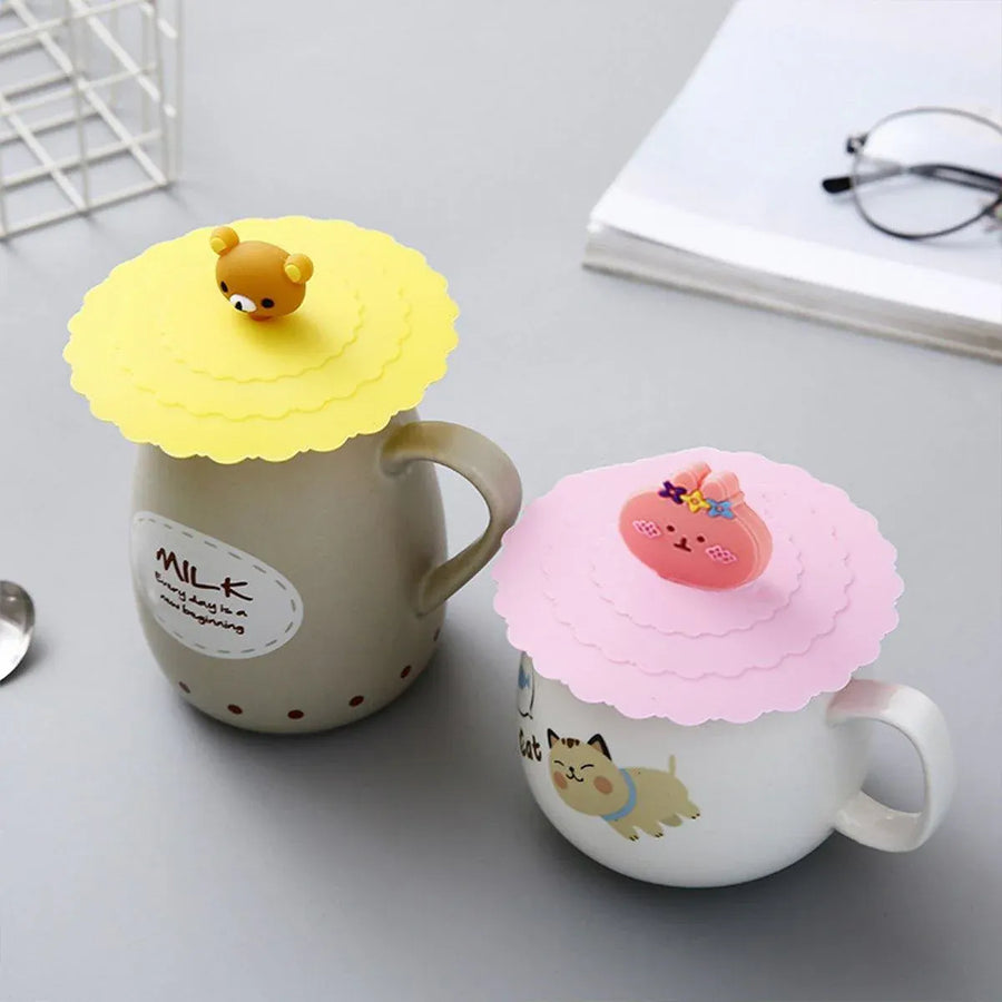 6PCS Silicone Tea Cup Lids Leak Proof Dustproof Universal Drink Covers for Mugs