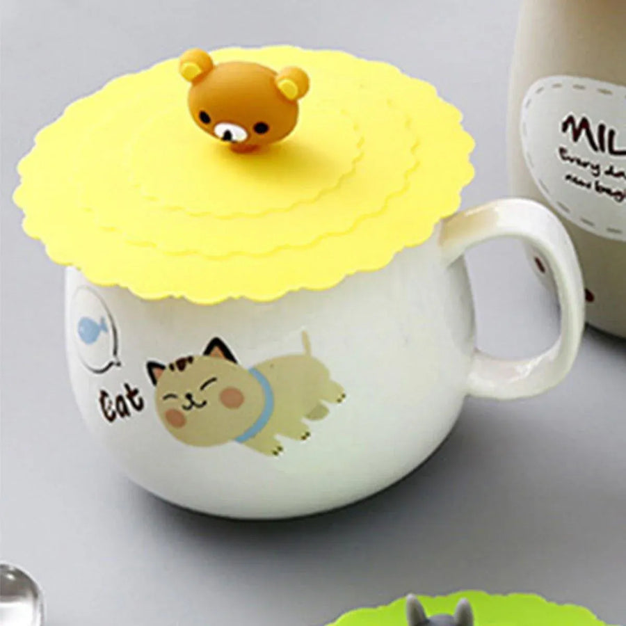 6PCS Silicone Tea Cup Lids Leak Proof Dustproof Universal Drink Covers for Mugs