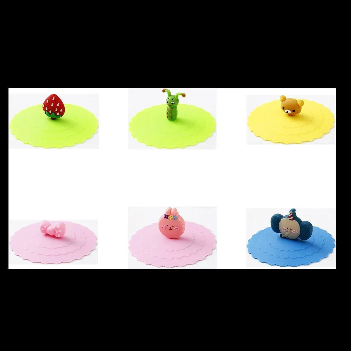 6PCS Silicone Tea Cup Lids Leak Proof Dustproof Universal Drink Covers for Mugs