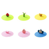 6PCS Silicone Tea Cup Lids Leak Proof Dustproof Universal Drink Covers for Mugs - Front View