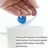 6PCS Silicone Tea Cup Lids Leak Proof Dustproof Universal Drink Covers for Mugs - 45-Degree Angle