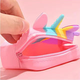 Pop It Shoulder Bag For Girls And Women Unicorn Pop Purse Bags - Pink - 45-Degree Angle