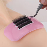 Eyelash Silicone Pad Stand Eyelash Extensions Accessories Lashes Holder Pad Au - Transparent - Top-Down View
