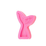 Mermaid Tail Sea Shell Silicone Cake Fondant Sugarcraft Mould Chocolate Mold - Mermaid Tail Large - Low Angle