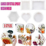 New Large Crystal Epoxy Resin Mold Geometry Cube Specimen Love Heart Round Mould - Round