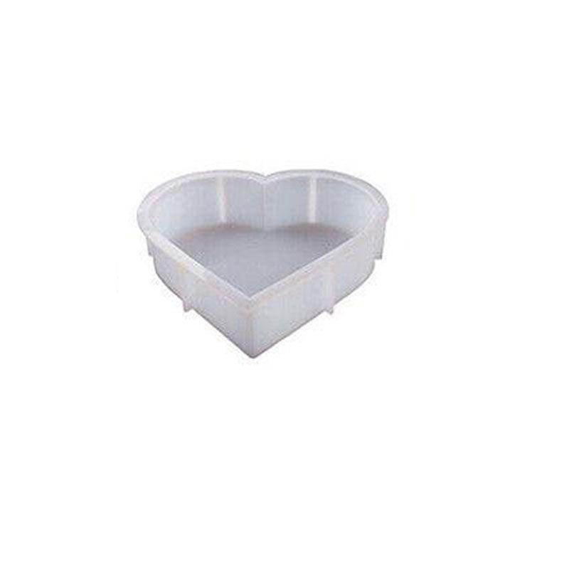New Large Crystal Epoxy Resin Mold Geometry Cube Specimen Love Heart Round Mould - Round