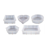 New Large Crystal Epoxy Resin Mold Geometry Cube Specimen Love Heart Round Mould - Square - Front View
