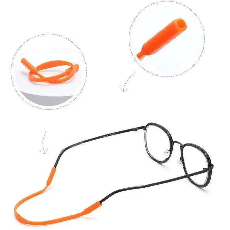 Silicone Reading Glasses Band Cord 21cm for Eyewear Stability - Red