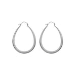 Elegant Teardrop Silver Filled Hoop Earrings 41mm Lightweight Fashion Jewelry