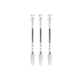 6X Mini Powder Ladle Scoop Mini Spoon Spatula Metal Shovel Silver color Spoon - 45-Degree Angle