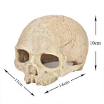 Artificial Fake Skull Head Bone Aquarium Ornament Fish Tank Decoration - Hat
