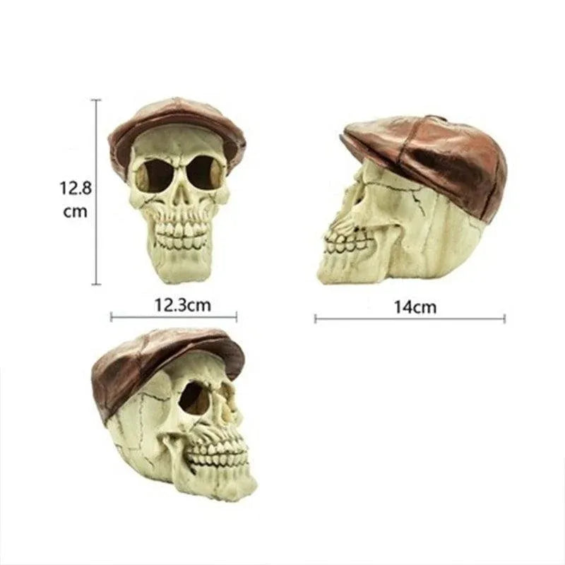 Artificial Fake Skull Head Bone Aquarium Ornament Fish Tank Decoration - Pirate