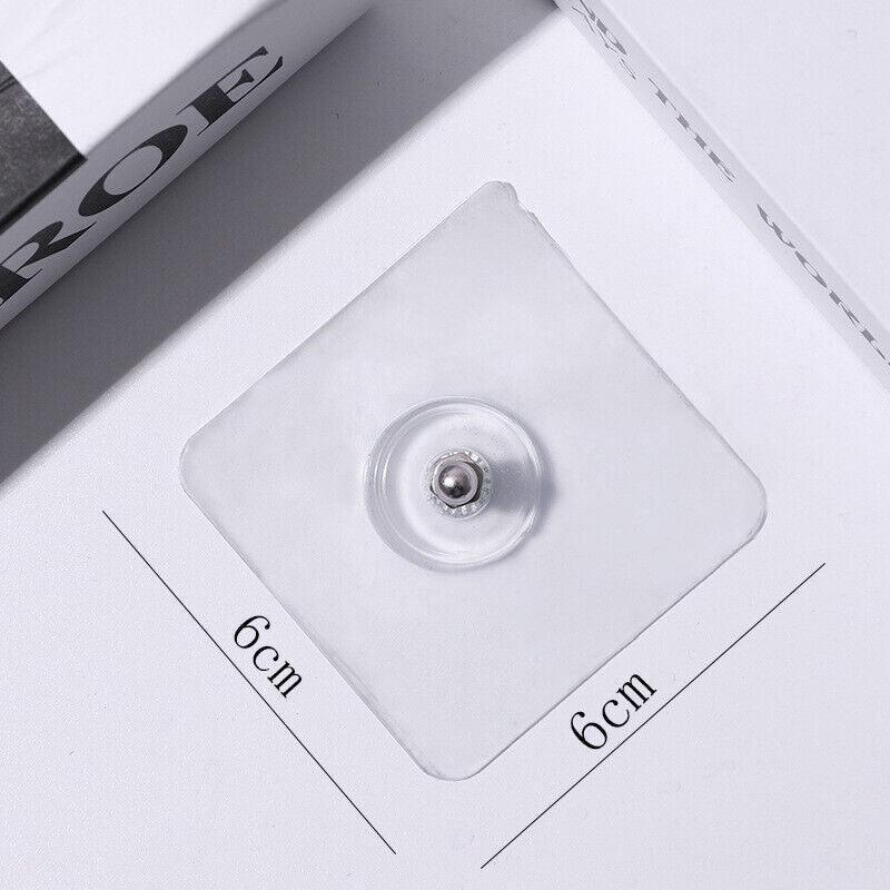 10X Punch-Free Adhesive Wall Hanging Hooks - 14mm