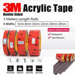 Vehicle 3M Strong Permanent Double Sided Super Sticky Versatile Roll Tape Craft - 20mm