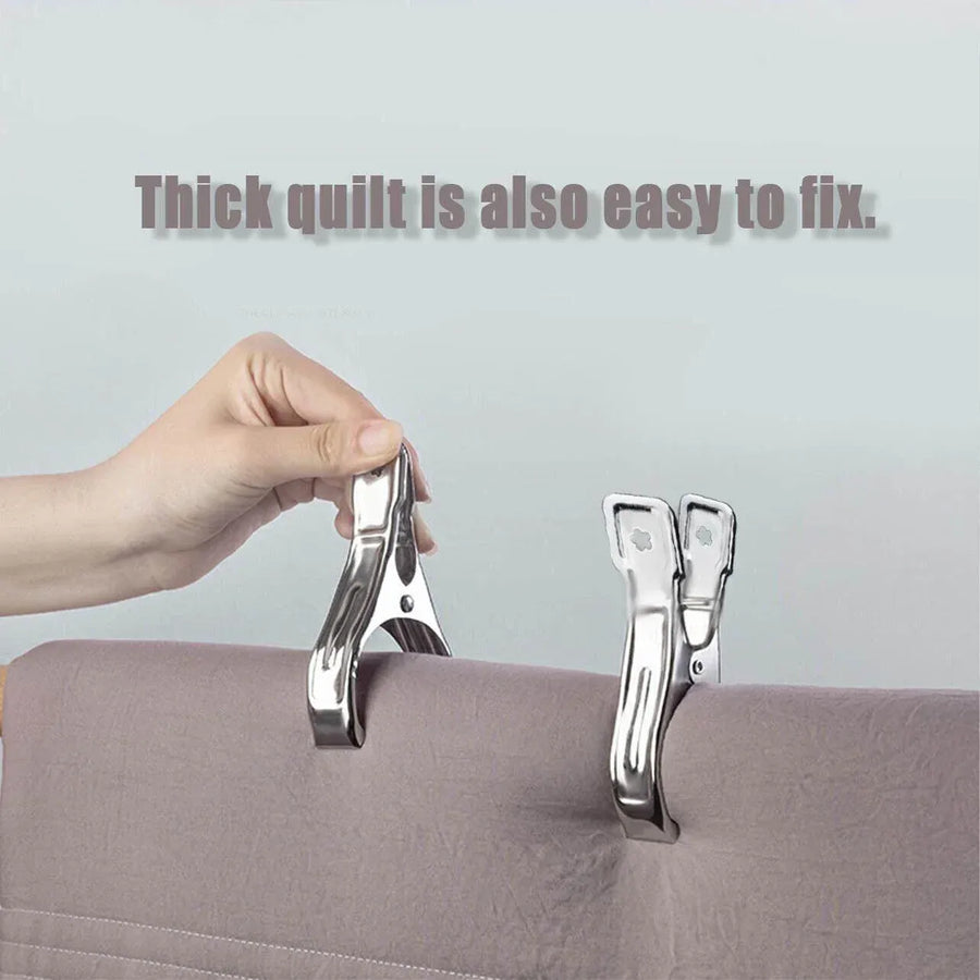 Large Stainless Steel Clothes Pegs Hanging Clip Laundry Windproof Clamp - 12cm *12 PCS