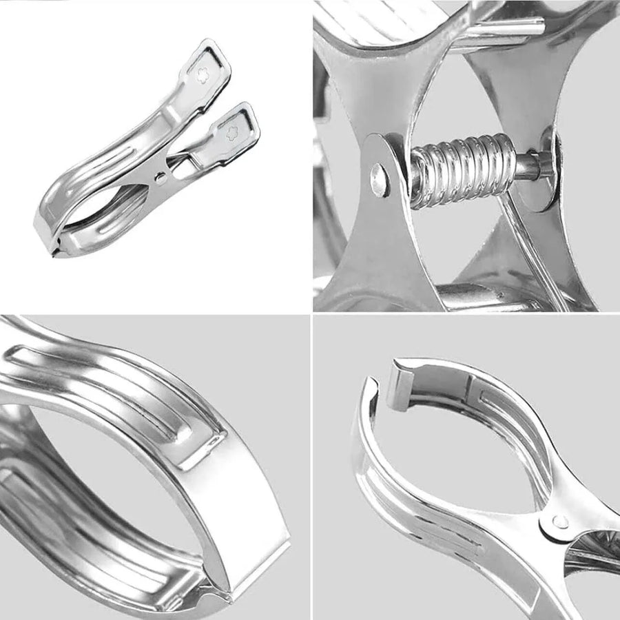 Large Stainless Steel Clothes Pegs Hanging Clip Laundry Windproof Clamp - 12cm *12 PCS
