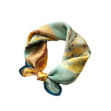 Square Silk Feel Satin Scarf Small Vintage Head Neck Hair Tie Band Women Elegant - 15 - Extra Image