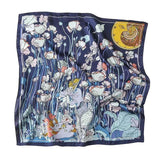 Square Silk Feel Satin Scarf Small Vintage Head Neck Hair Tie Band Women Elegant - 15 - Extra Image