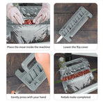 Portable Folding Kebab Skewer Maker BBQ Meat Kabob Press Outdoor Cooking Tool