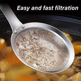 Oil Separator Spoon Mesh Fine Hole Filter Degreasing Residue Cooking Tool - Samll - Top-Down View
