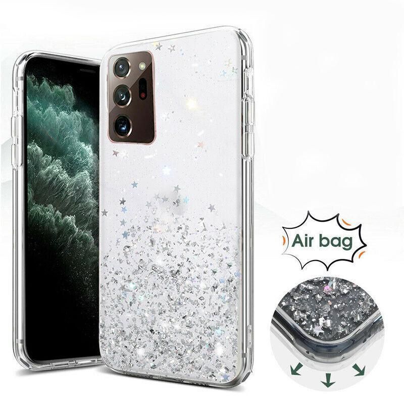 For Samsung Galaxy S20 Fe S21 Ultra S20 Shockproof Bling Glitter Soft Case Purple - For Samsung Note20