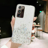 For Samsung Galaxy S20 Fe S21 Ultra S20 Shockproof Bling Glitter Soft Case Purple - For Samsung S8+ - Close-Up Angle