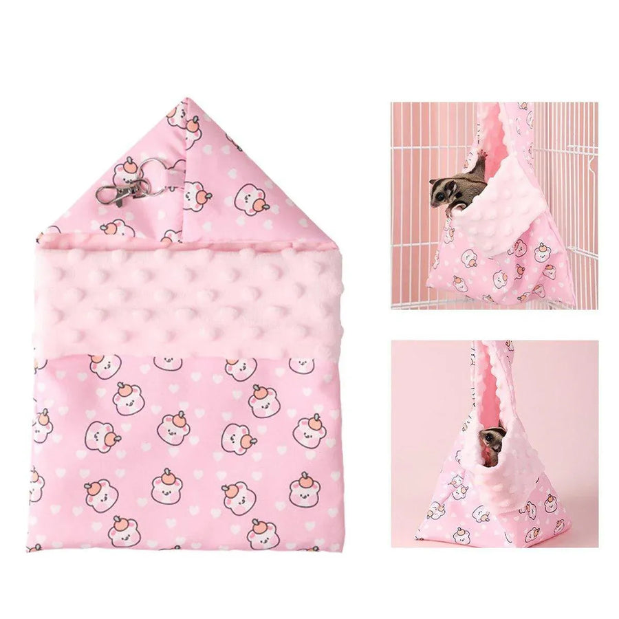 Lightweight Summer Cotton Sleeping Bag Nest Hamsters Small Pets Nest Hammock - Blue