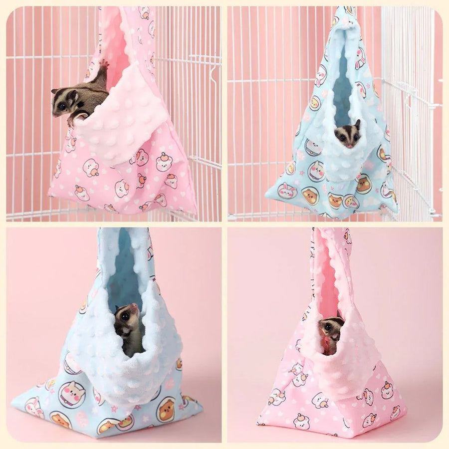 Lightweight Summer Cotton Sleeping Bag Nest Hamsters Small Pets Nest Hammock - Pink