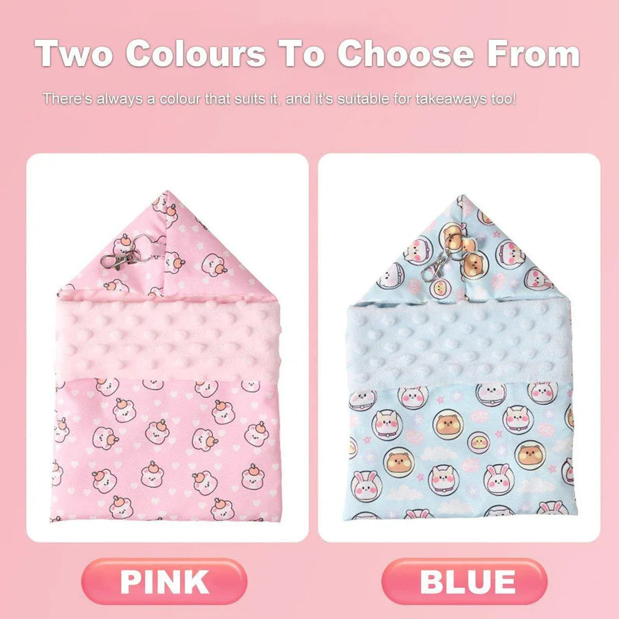 Lightweight Summer Cotton Sleeping Bag Nest Hamsters Small Pets Nest Hammock - Pink