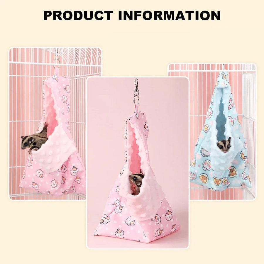 Lightweight Summer Cotton Sleeping Bag Nest Hamsters Small Pets Nest Hammock - Pink