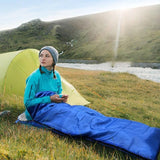 Outdoor Sleeping Bags Single Sleeping Bag Camping Hiking Winter Thermal Au Stock - Close-Up Angle