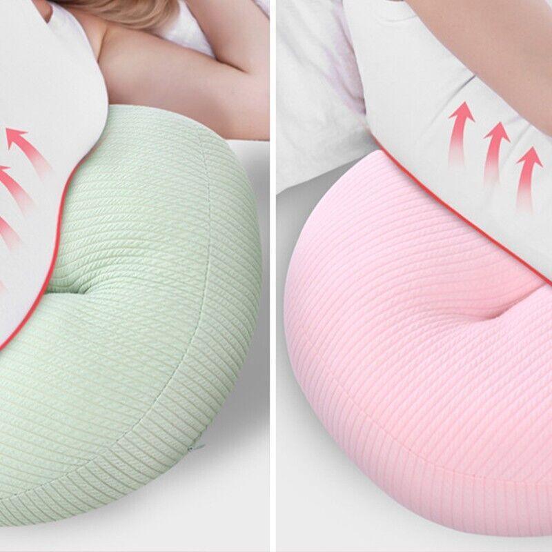 Adjustable Maternity Nursing Pillow Support Cushion for Pregnancy Sleep - Pink