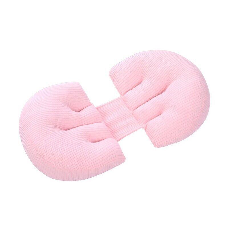 Adjustable Maternity Nursing Pillow Support Cushion for Pregnancy Sleep - Pink