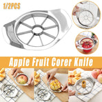 1/2PCS Apple Corer Slicer Peeler Stainless Steel Fruit Cutter Divider Home Tool - 1PC