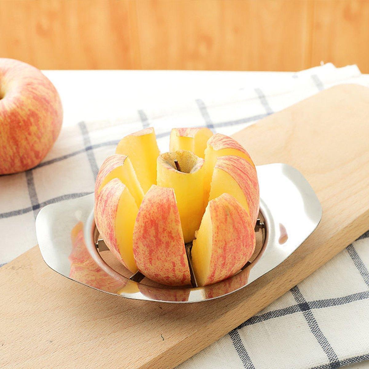 1/2PCS Apple Corer Slicer Peeler Stainless Steel Fruit Cutter Divider Home Tool - 1PC