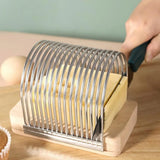 Multifunction Kitchen Bread Toast Slicer Potato Cheese Baking Cutter Divider - Rear View