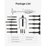 16PCS Inner Bearing Puller Set Slide Hammer Blind Hole Remover Kit - Close-Up Angle
