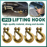 4pcs Sheep Horn Grab Hooks Slide Hooks Chain Link Hooks Heavy Duty Hanging Tools